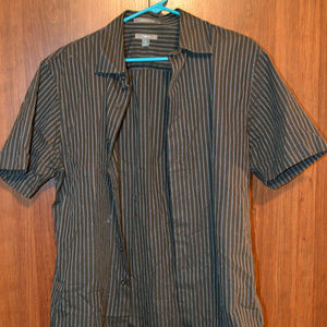 Apt 9 Size M Brown & Light Blue Check Short Sleeve